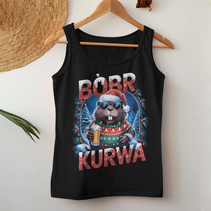 Bóbr Christmas Jumper Christmas Sauf Beer Costume Bobr Kurwa Tank Top Frauen Lustige Geschenke