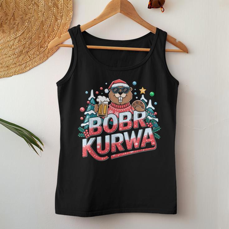 Bòbr Kurwa Bober X Xmas Weihnachtsbier Kurwa Bober Xmas Beer Tank Top Frauen Lustige Geschenke