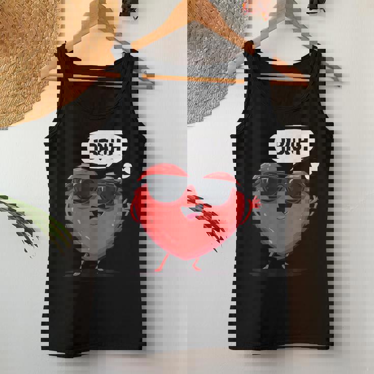 Bruh Valentines Day Heart Humor Meme Graphic Women Tank Top Personalized Gifts