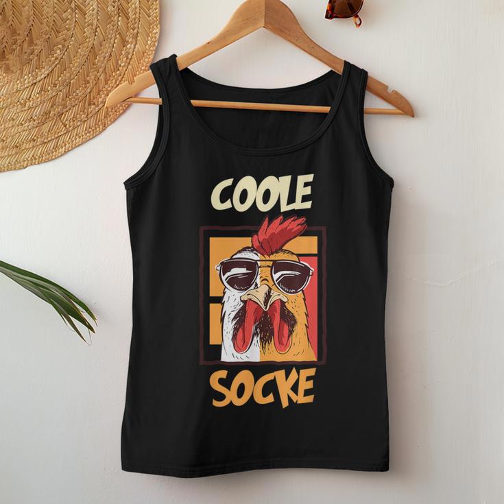 Cool Chicken Hen Cockerel Cool Sock Motif Chicken S Tank Top Frauen Lustige Geschenke