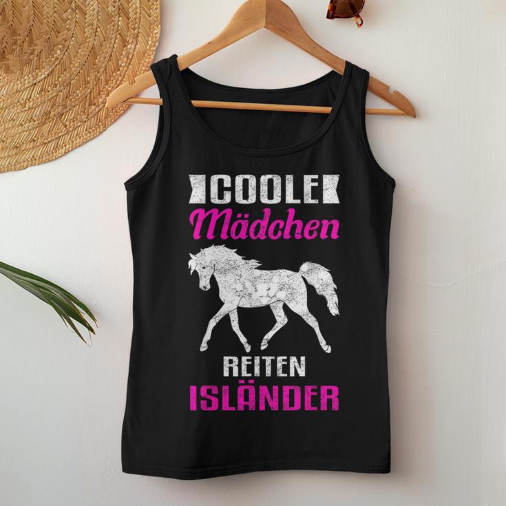 Cool Girls Riding Icelandic Horse Tank Top Frauen Lustige Geschenke