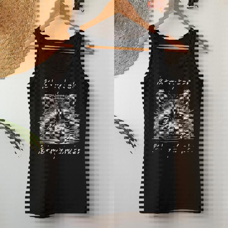 Cute Baby Raccoon Women’s Tank Top - Playful Wildlife Quote Unique Gifts