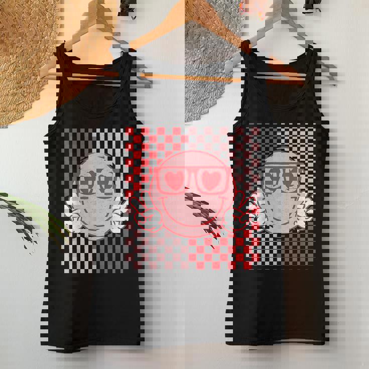 Cute Valentines Vibes Groovy Valentine Day Kid Women Tank Top Personalized Gifts