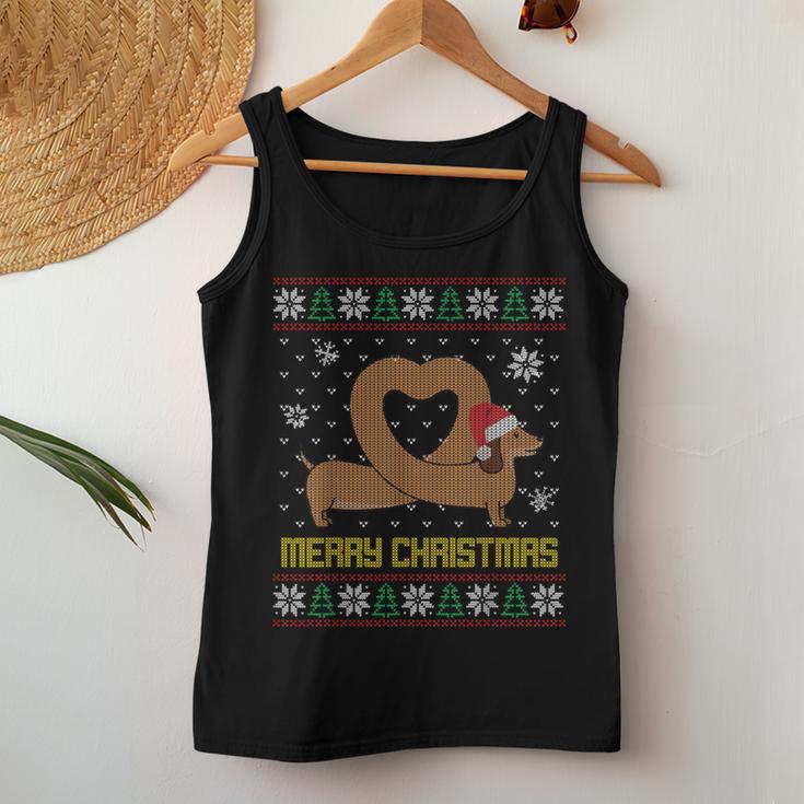 Dachshund Christmas Jumper Women's Christmas Jumper Ugly Tank Top Frauen Lustige Geschenke