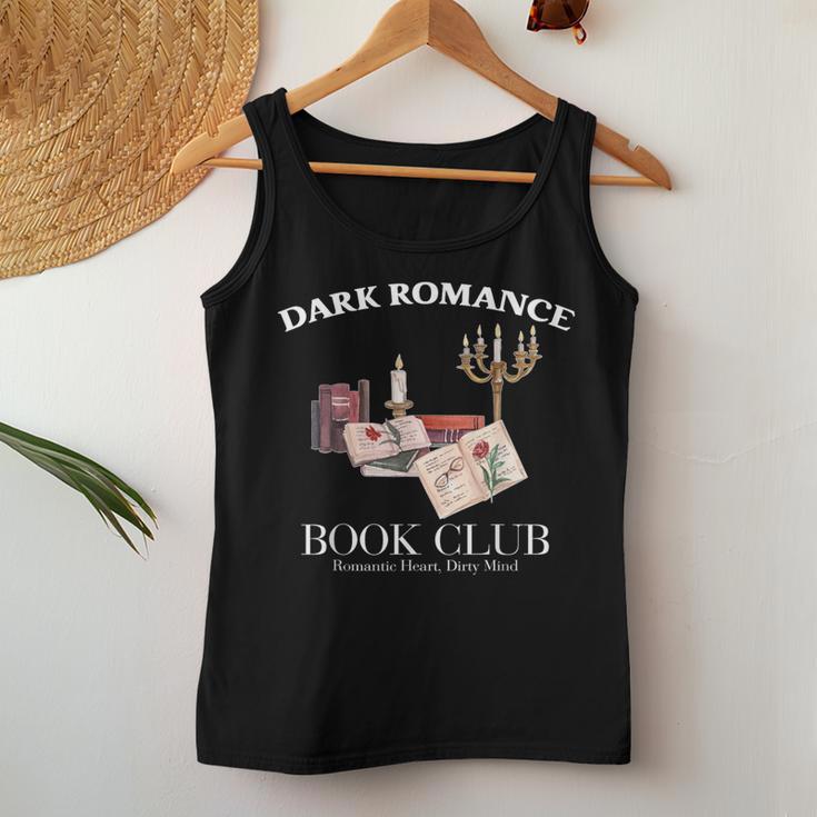 Dark Romance Book Club Romantic Heart Dirty Mind Quote Tank Top Frauen Lustige Geschenke