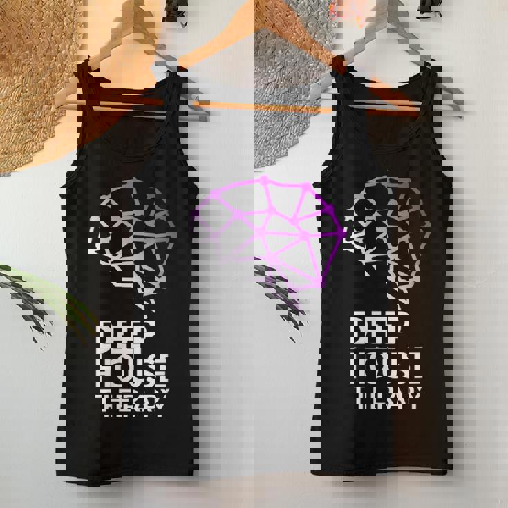 Deep House Therapy House Musique House Tech House Dj Edm Débardeur pour femme Cadeaux drôles