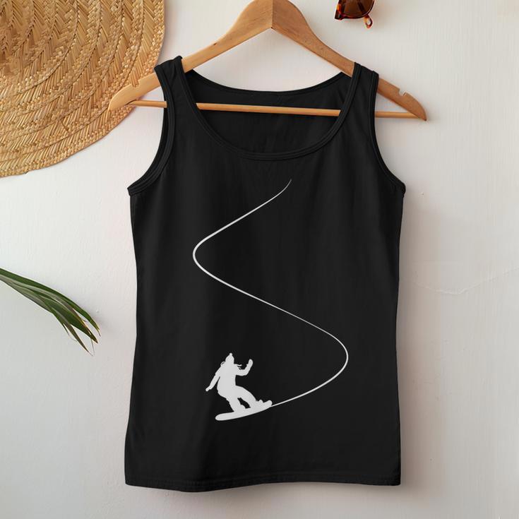 Drawn Simple Snowboard Girl Tank Top Frauen Lustige Geschenke