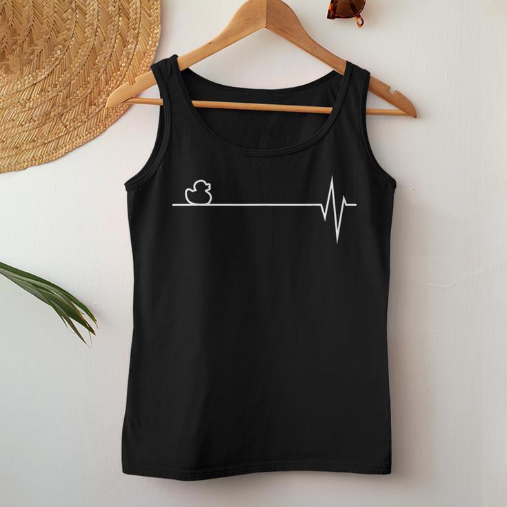 Duck Heartbeat Pulse Tank Top Frauen Lustige Geschenke