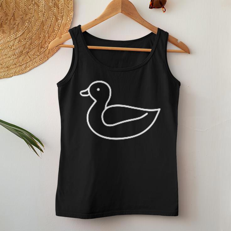 Duck Minimalism Tank Top Frauen Lustige Geschenke