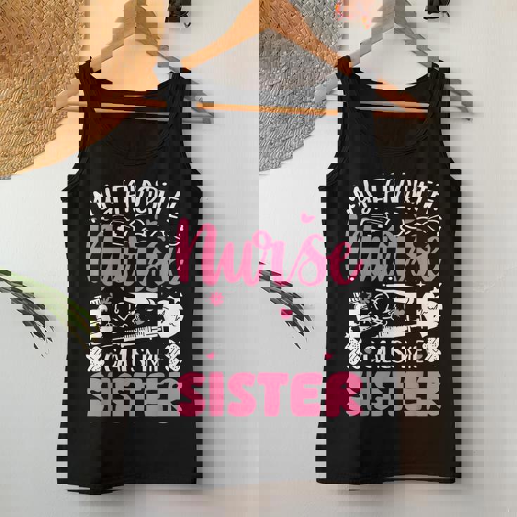 My Favorite Nurse Calls Me Sister Mother's Day Rn Nursing Women Tank Top Personalized Gifts