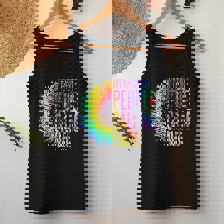 My Favorite People Call Me Nana Grandma Sunflower Tie Dye Women Tank Top Unique Gifts