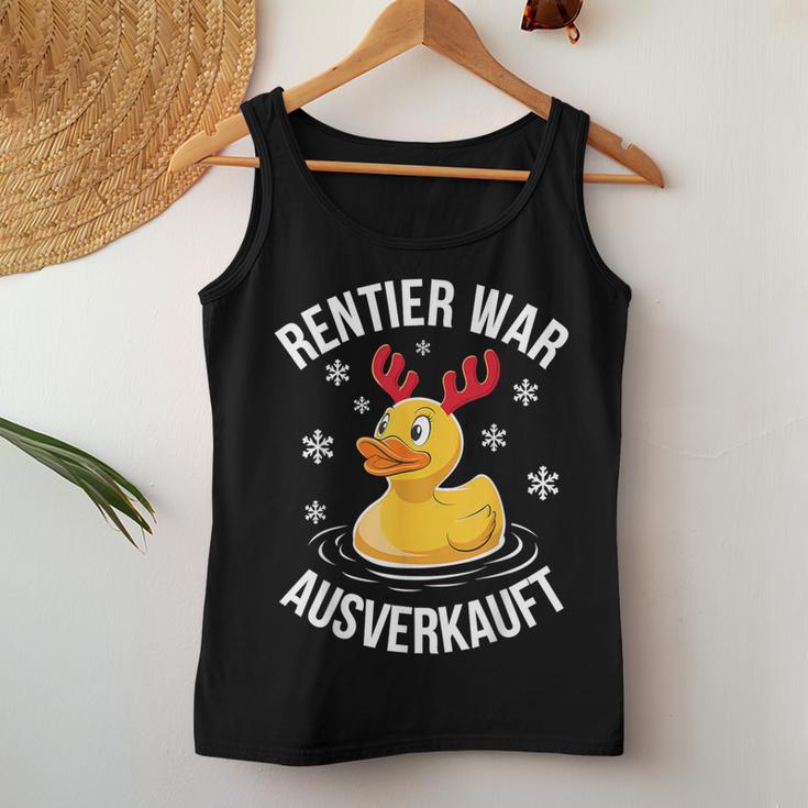 Duck Christmas Saying Reindeer War Ausverkauft Tank Top Frauen Lustige Geschenke