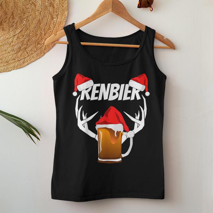 Saying Beer Renbier Reindeer Saufen Alcohol Tank Top Frauen Lustige Geschenke