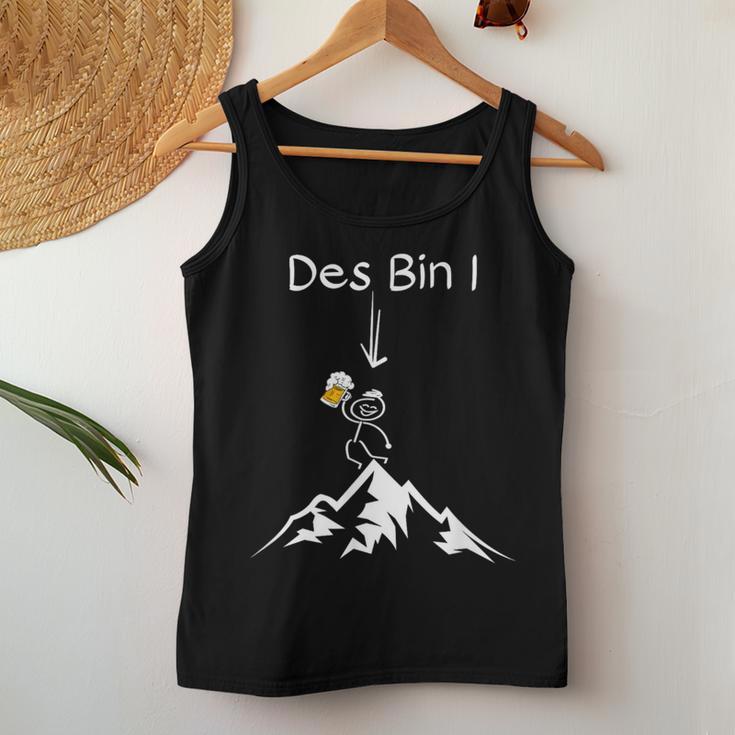 Hiking Beer Des Bin I Mountains Alps Outdoor S Tank Top Frauen Lustige Geschenke