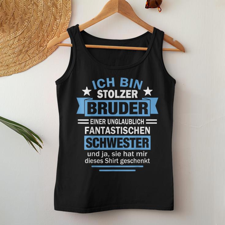 Ich Bin Stolzer Bruder Sister Tank Top Frauen Lustige Geschenke