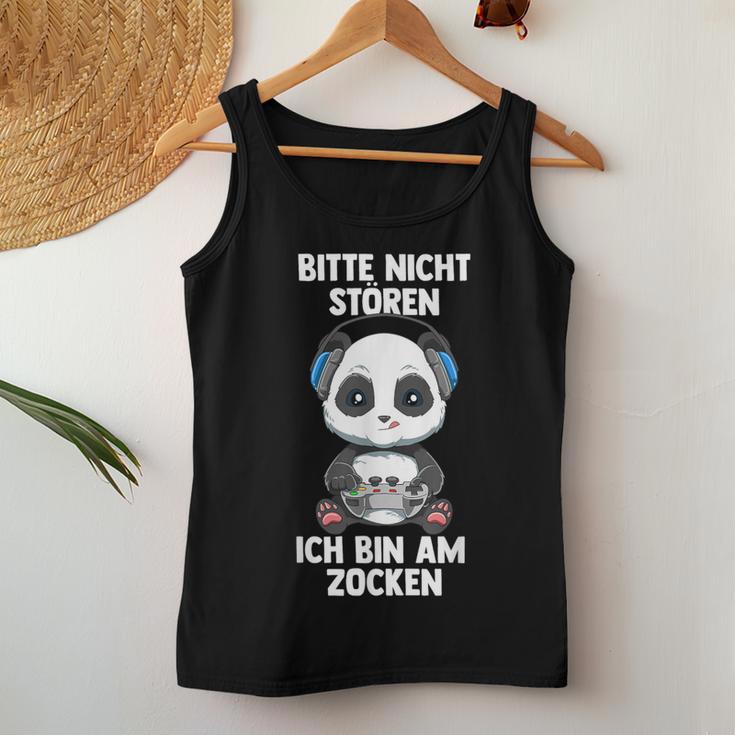 Gaming Panda Bitte Nicht Stören Ich Bin Am Zocken Tank Top Frauen Lustige Geschenke