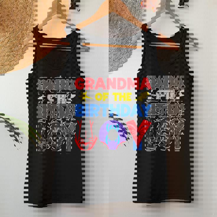 Grandma Of The Birthday Boy Matching Spider Family Birthday Women Tank Top Funny Gifts