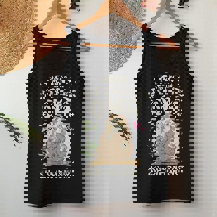 Großmutter & 2 Enkel Offizielles Oma Schlaf Faultier Tank Top Frauen Lustige Geschenke