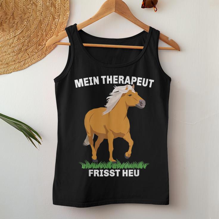 Haflinger Horse Mein Therapeut Feats Hay Tank Top Frauen Lustige Geschenke