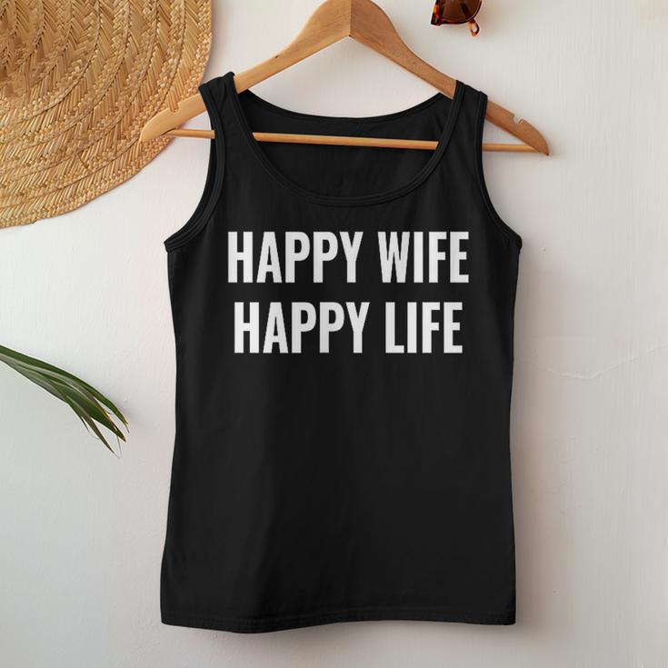 Happy Wife Happy Life Für Gute Ehemänner Tank Top Frauen Lustige Geschenke