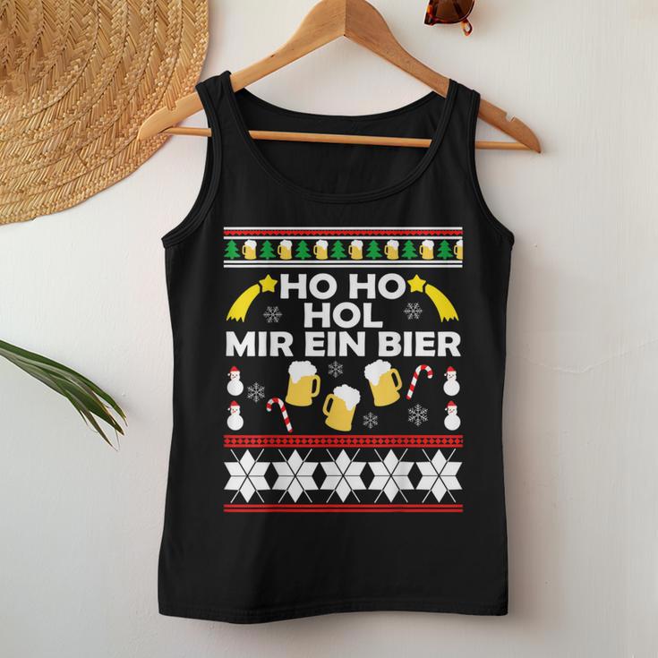 Hohoho Get Me A Beer Ugly Christmas Tank Top Frauen Lustige Geschenke