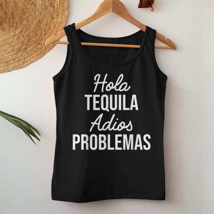 Hola Tequila Adios Problemas I Bar Alcoholic Tequila Party Tank Top Frauen Lustige Geschenke