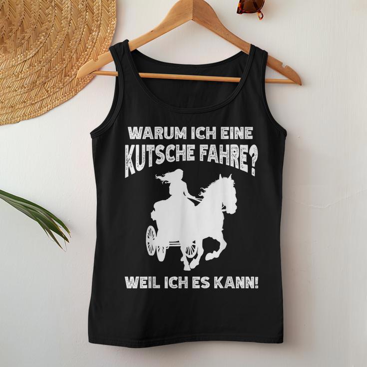 Horse Carriage Driving Carriage Coach Tank Top Frauen Lustige Geschenke