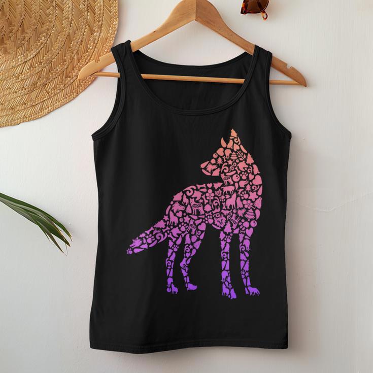 Howling Wolf Children's Wolf Silhouette Women's Wolves Girls Tank Top Frauen Lustige Geschenke