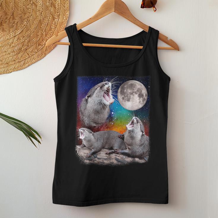 Howling Wolf Otter Moon Galaxy Parody Tank Top Frauen Lustige Geschenke