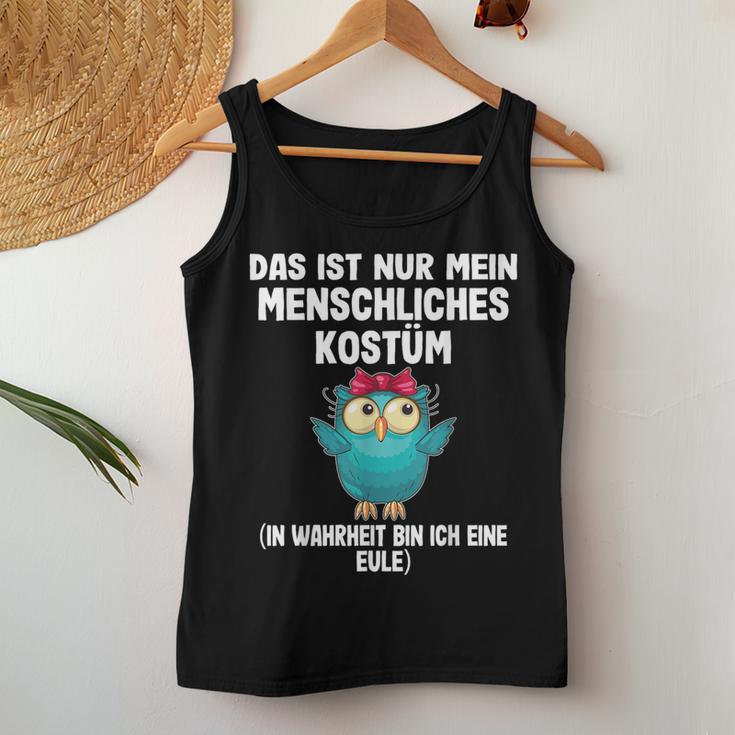 This Is My Human Costume Owl Tank Top Frauen Lustige Geschenke