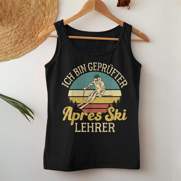 Ich Bin Geprüfter Apres Ski Teacher Huts Party Skiing Tank Top Frauen Lustige Geschenke