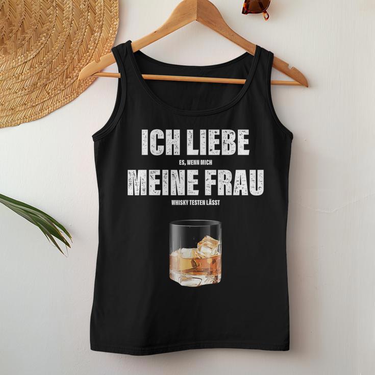 Ich Liebe Meine Wrau I Love My Woman Whisky Alcoholalent Tank Top Frauen Lustige Geschenke