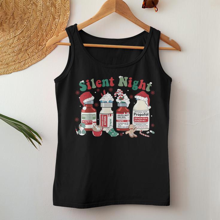 Icu Nurse Christmas Silent Night Tank Top Frauen Lustige Geschenke