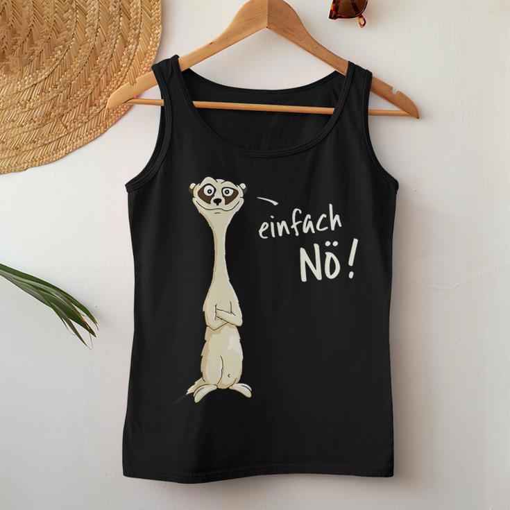 Ironically Sarcastic Cheeky Meerkat Gray Tank Top Frauen Lustige Geschenke