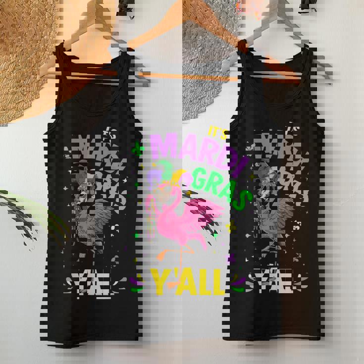 Its Mardi Gras Yall With Flamingo For New Orleans Carnival Women Tank Top Personalized Gifts