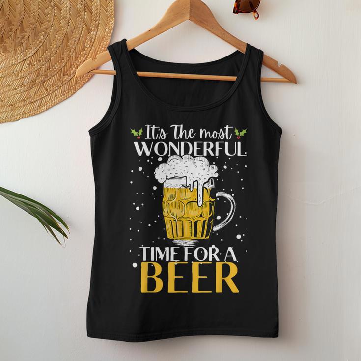 It's The Most Wonderful Time For A Beer Beer Lovers Tank Top Frauen Lustige Geschenke