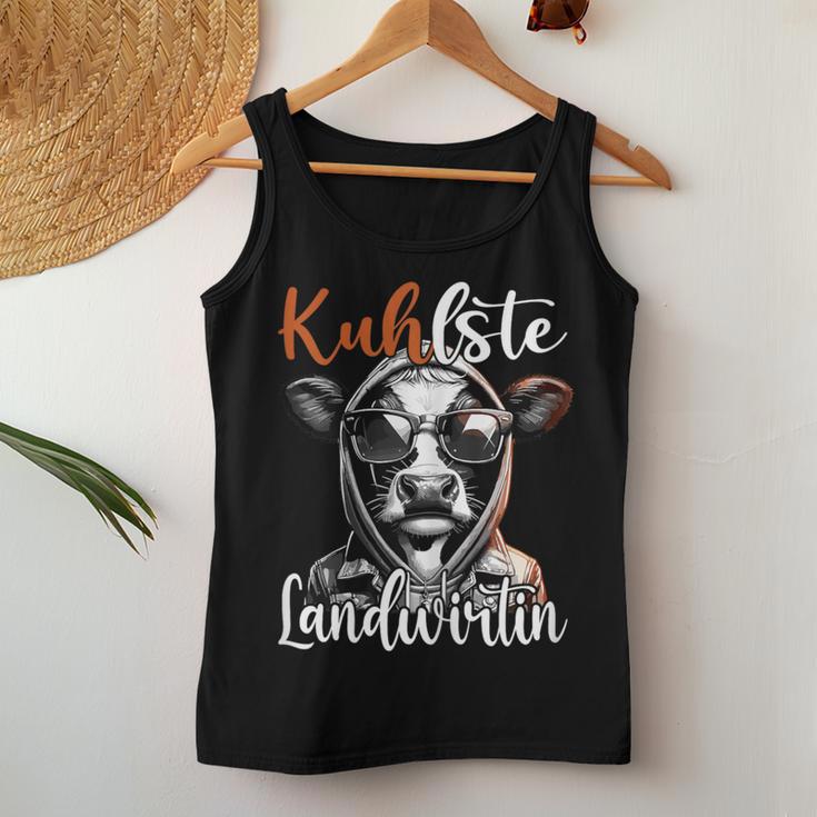 Kuhlste Landwirtin Für Landwirt Women's Farmer Cow Tank Top Frauen Lustige Geschenke