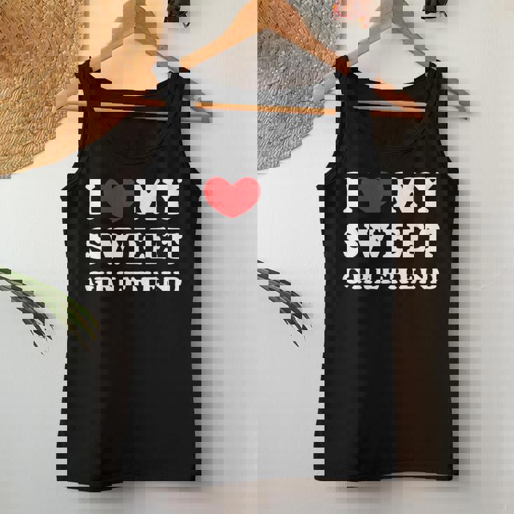 I Love My Sweet Girlfriend Ich Liebe Meine Süße Freundin Tank Top Frauen Lustige Geschenke