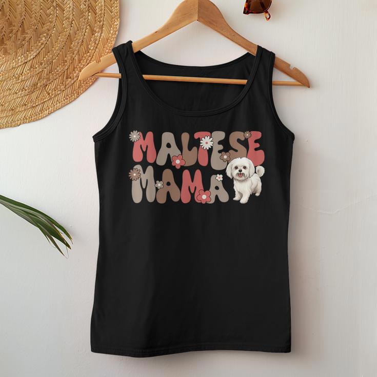 Maltese Groovy World's Best Maltese Mum Tank Top Frauen Lustige Geschenke