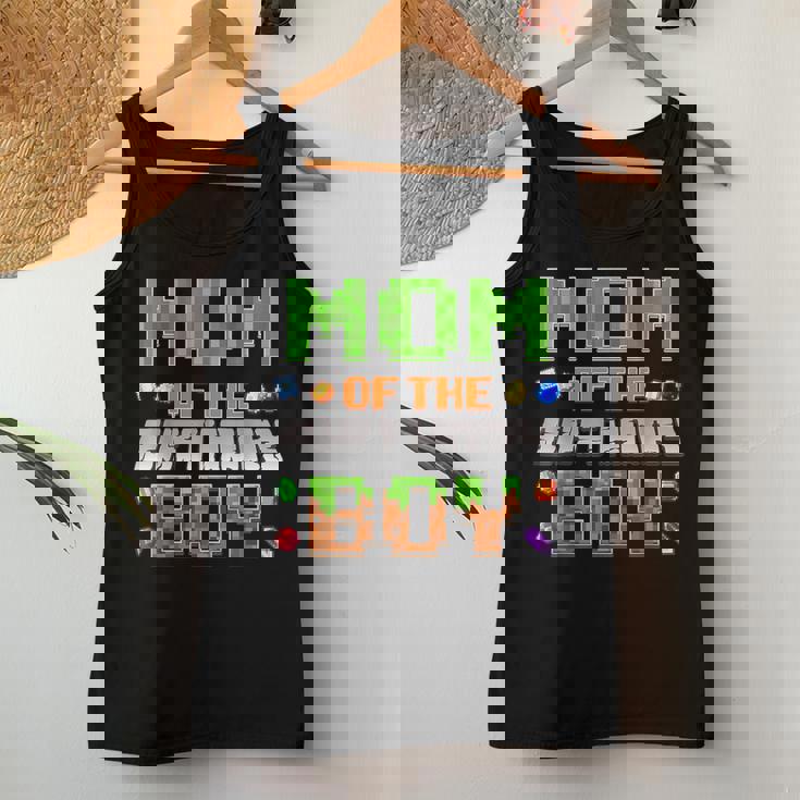 Mom Of The Birthday Boy Party Video Gamer Pixel Number Women Tank Top Personalized Gifts