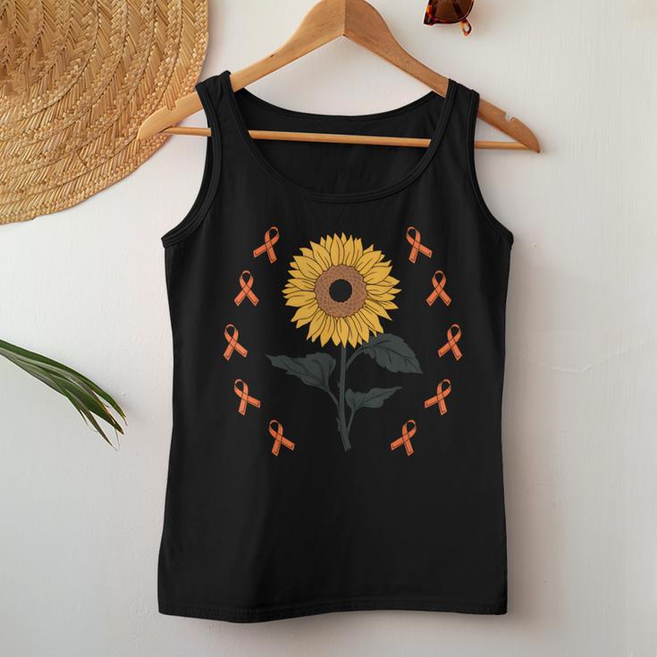 Multiple Sclerosis Awareness Sunflower Ms Warrior Support Camiseta sin mangas para mujer Regalos divertidos