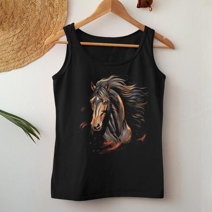 Mustang Horse Wilderness Colourful Horse Lovers Animal World Riding Tank Top Frauen Lustige Geschenke