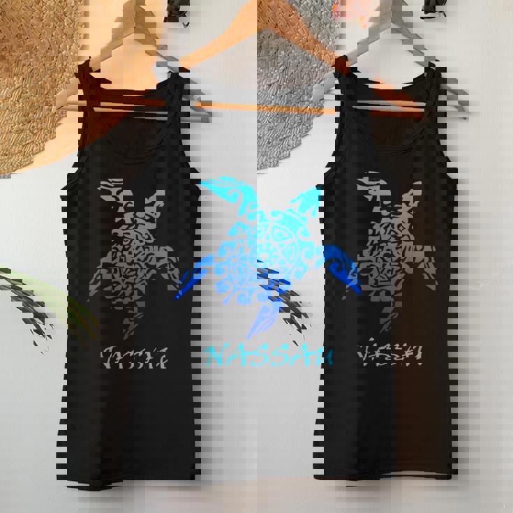 Nassau Bahamas Vintage Retro Tribal Sea Turtle Vacation Women Tank Top Personalized Gifts