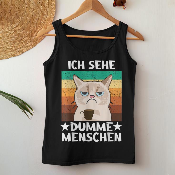 Office Humour Sarcasm Coffee Cat Ich Sehe Dupdy People Tank Top Frauen Lustige Geschenke