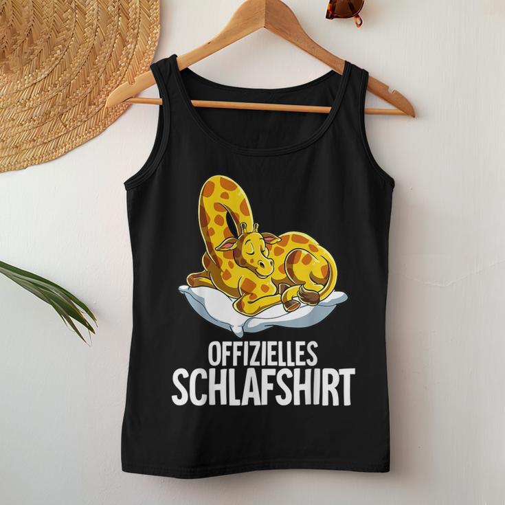 Official Giraffe Sleep Tank Top Frauen Lustige Geschenke