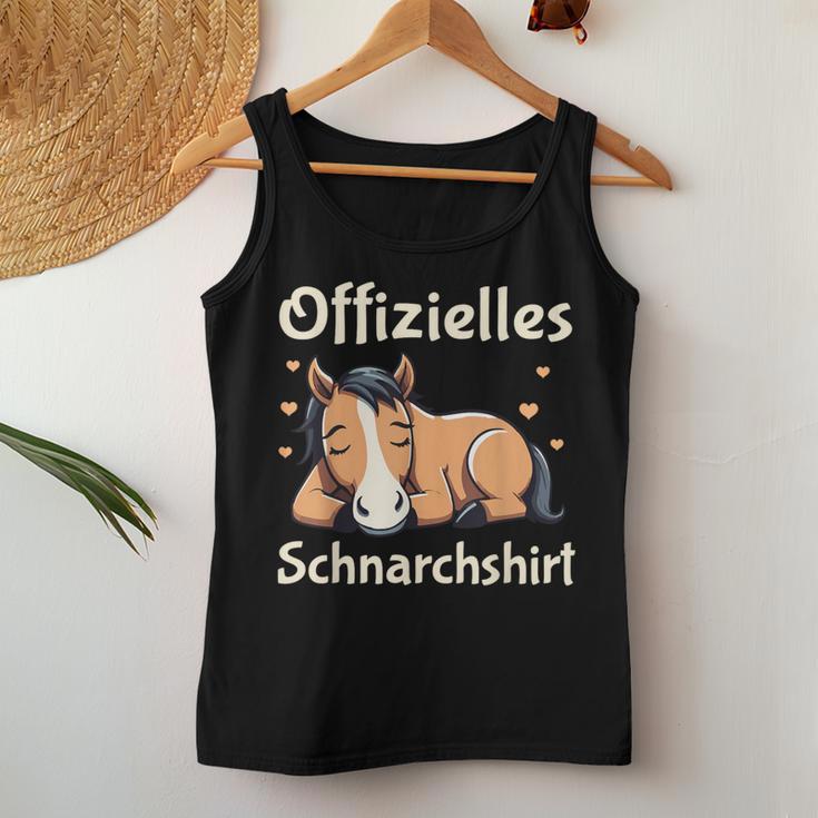 Official Snoring Pyjamas Horse Sleep Tank Top Frauen Lustige Geschenke