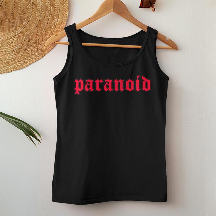 Paranoid Aesthetic Soft Grunge Goth Eboy Egirl Tank Top Frauen Lustige Geschenke