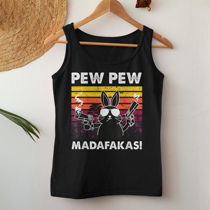 Pew Pew Madafakas Women'sintage Rabbit Crazy Rabbit Tank Top Frauen Lustige Geschenke