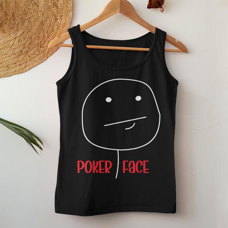 Poker Face Saying Cards Player Women Tank Top Frauen Lustige Geschenke