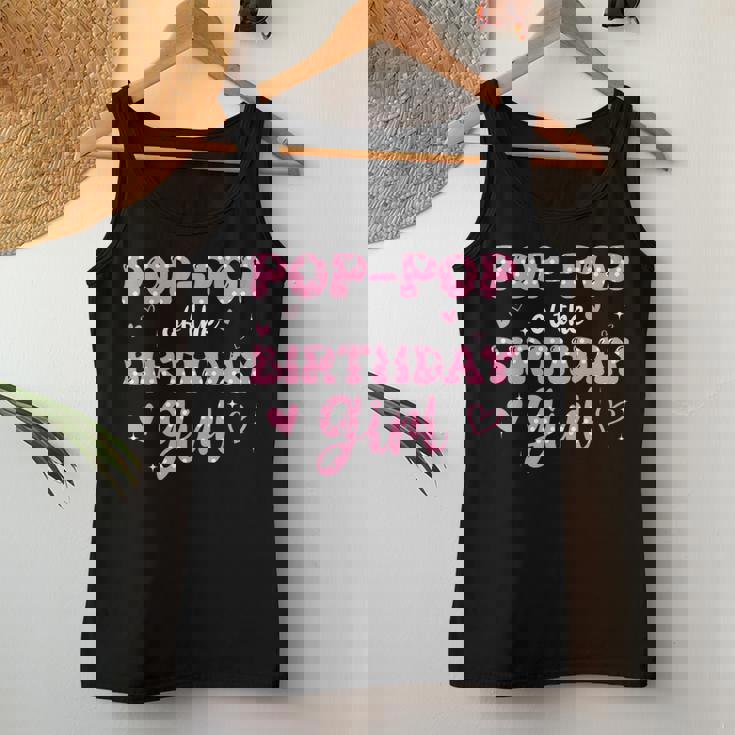 Pop-Pop Of The Birthday Pink Girl Matching Family Women Tank Top Personalized Gifts